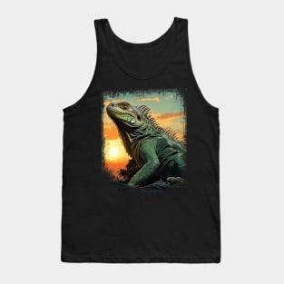 Iguana Sunset for Iguana Lover Tank Top